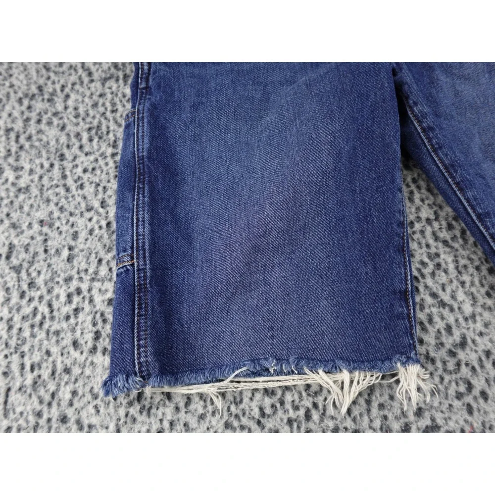 Gap Carpenter Shorts Mens 30 Blue Cut Off‎ Raw Hem Denim Utility
